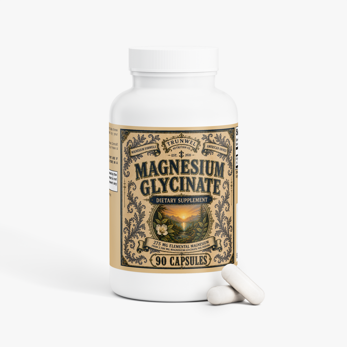 Magnesium Glycinate 275mg – High Absorption Magnesium for Sleep, Relaxation & Muscle Support – 90 Capsules