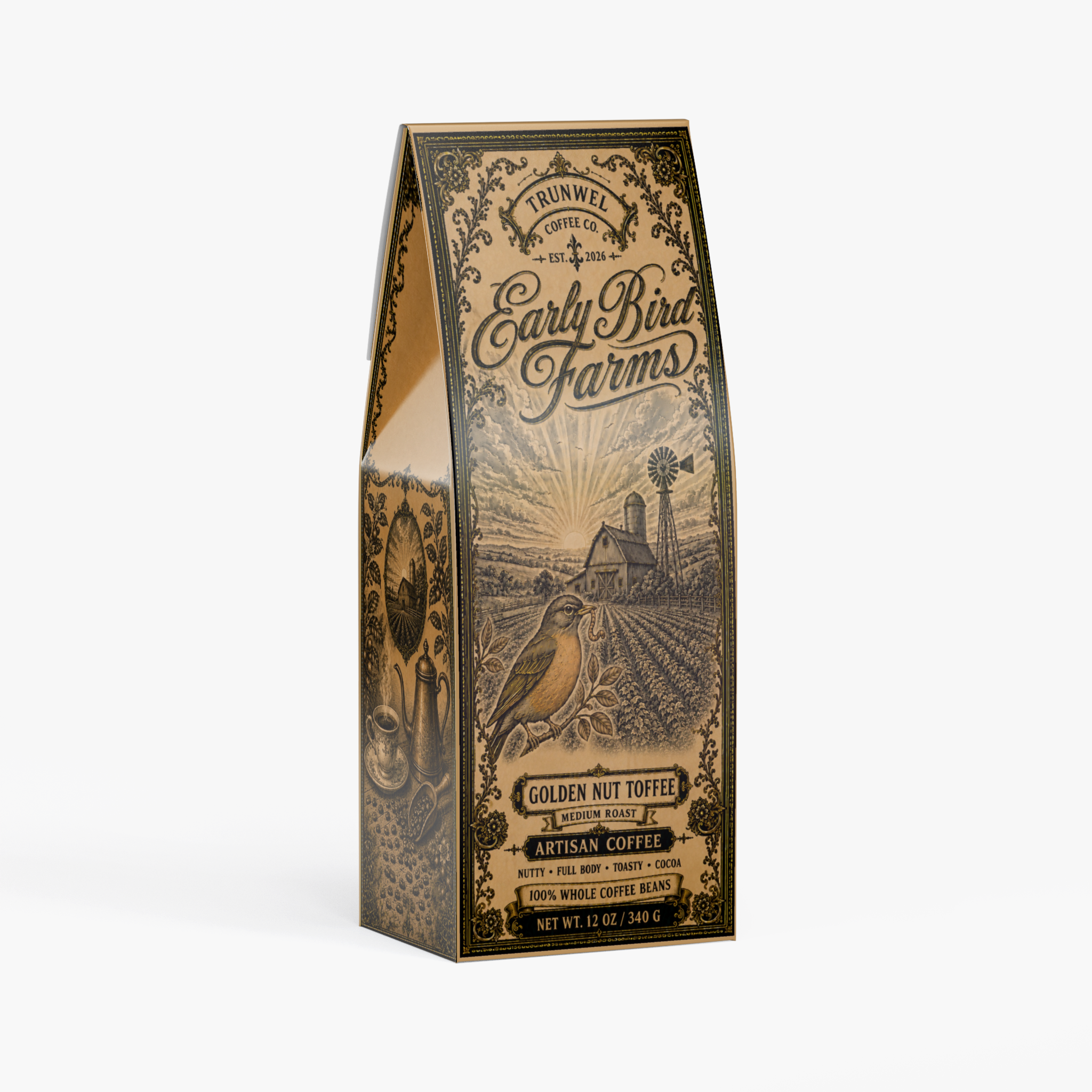 Early Bird Farms - Golden Nut Toffee Artisan Coffee (Medium Roast)