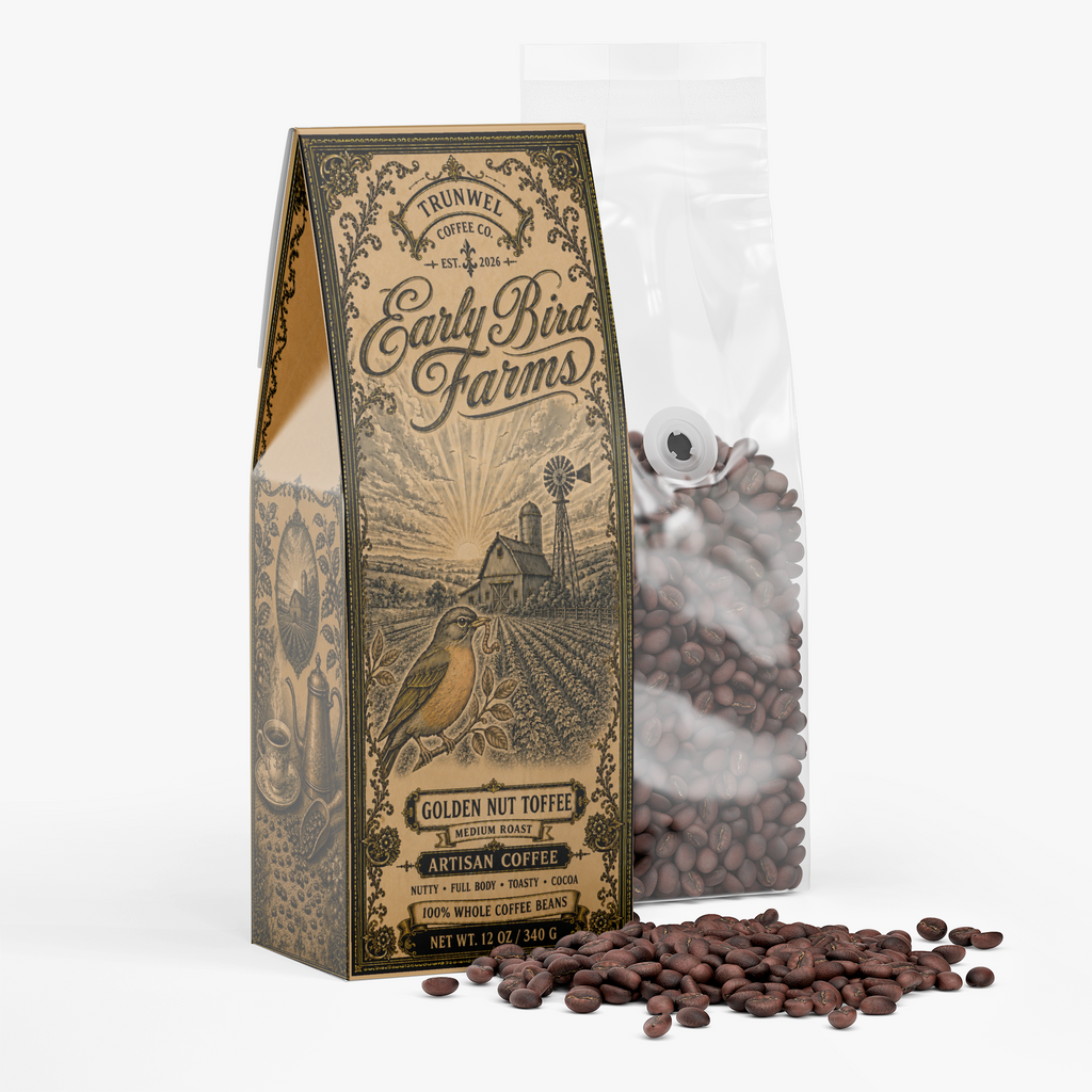 Early Bird Farms - Golden Nut Toffee Artisan Coffee (Medium Roast)