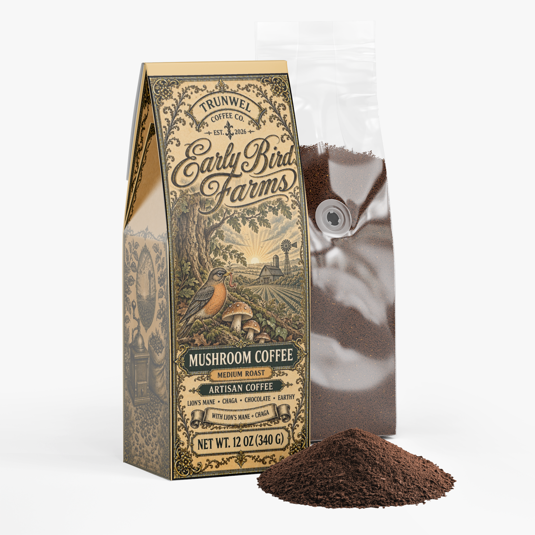 Early Bird Farms - Mushroom Coffee (Medium Roast) Ground