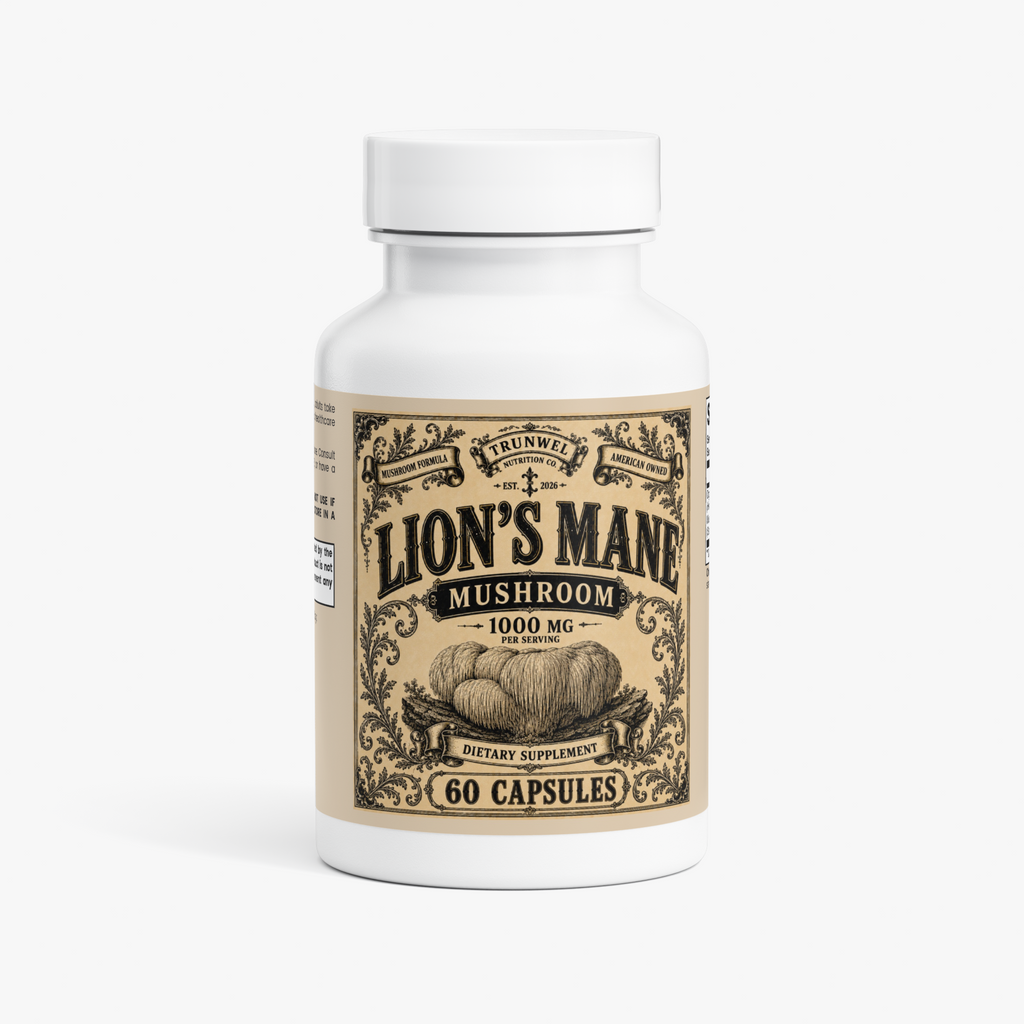 Lion's Mane Mushroom 1000 mg – 40% Polysaccharides – 60 Capsules