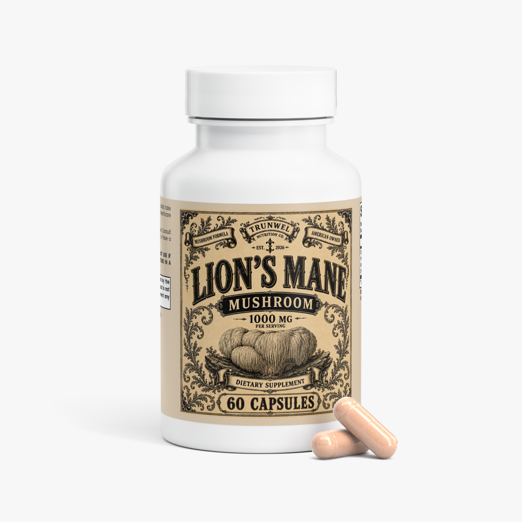 Lion's Mane Mushroom 1000 mg – 40% Polysaccharides – 60 Capsules