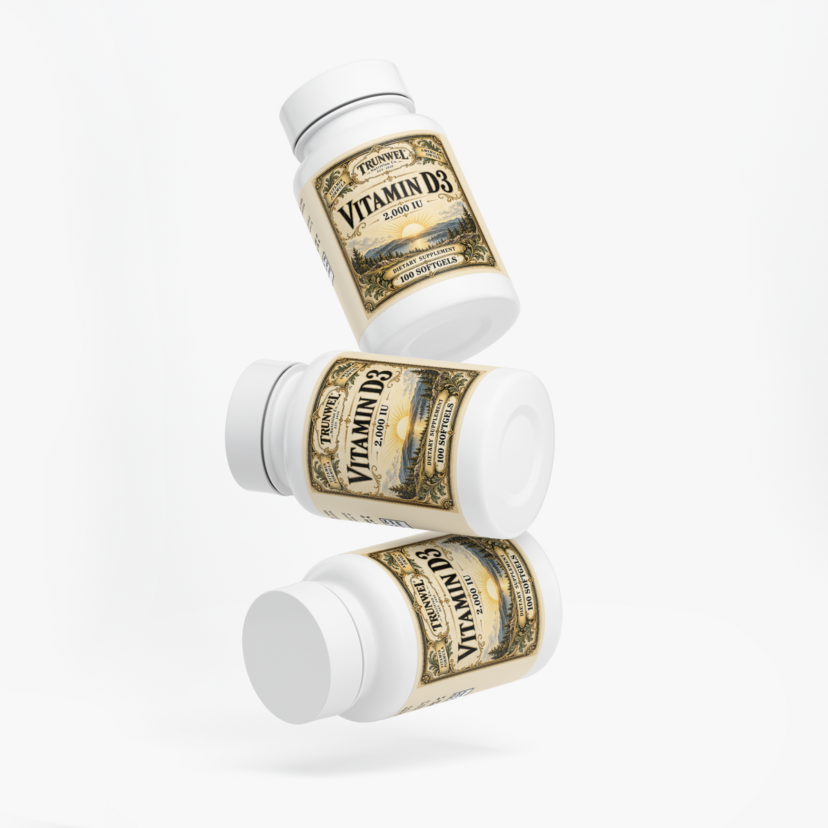 TRUNWEL Vitamin D3 2,000 IU (50 mcg) – 100 Softgels