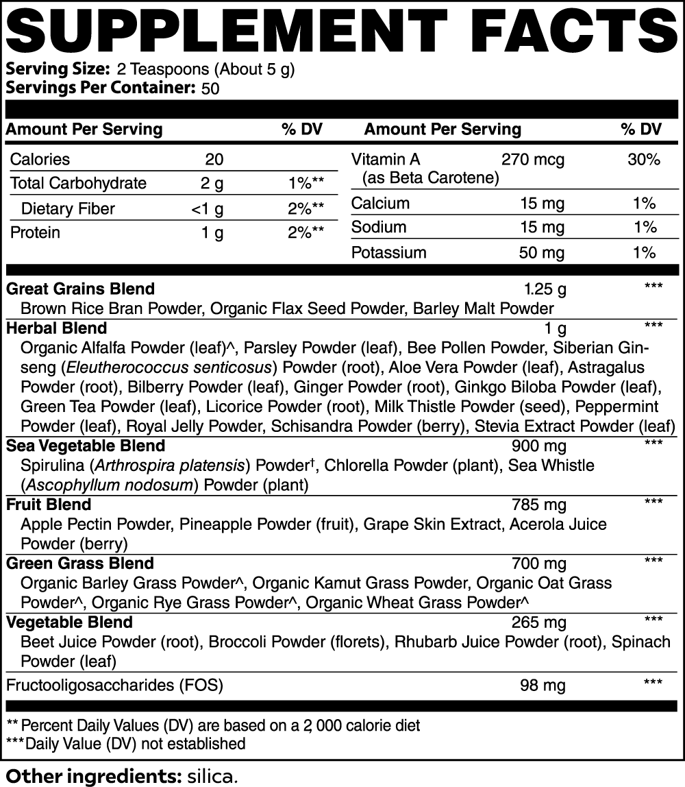 TRUNWEL Super Greens Powder with Spirulina & Chlorella, 8.8 oz
