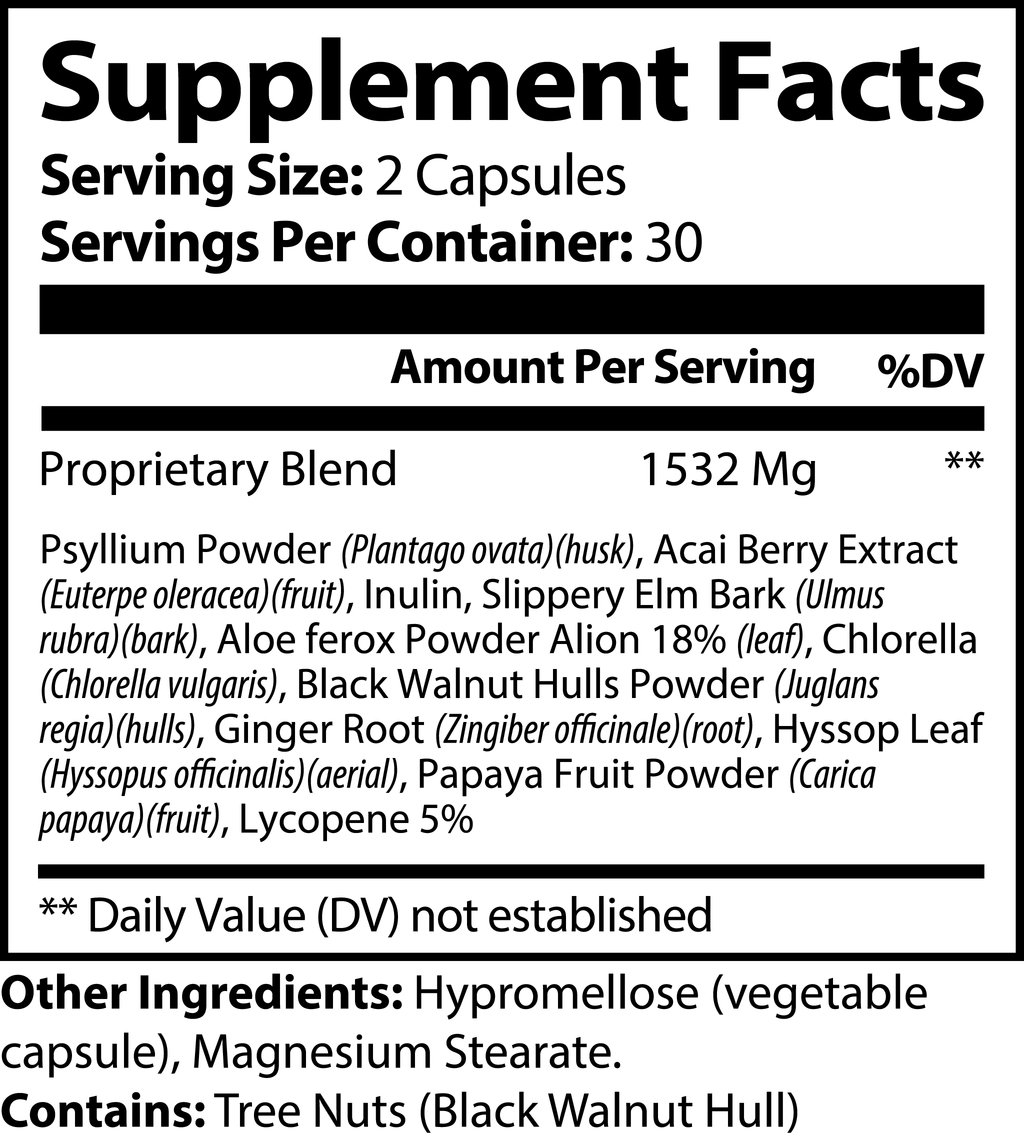 Max Detox Açaí Berry Complex – Botanical Cleanse Support – 60 Capsules