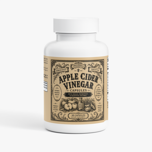 TRUENWELL Apple Cider Vinegar supplement bottle – 60 capsules
