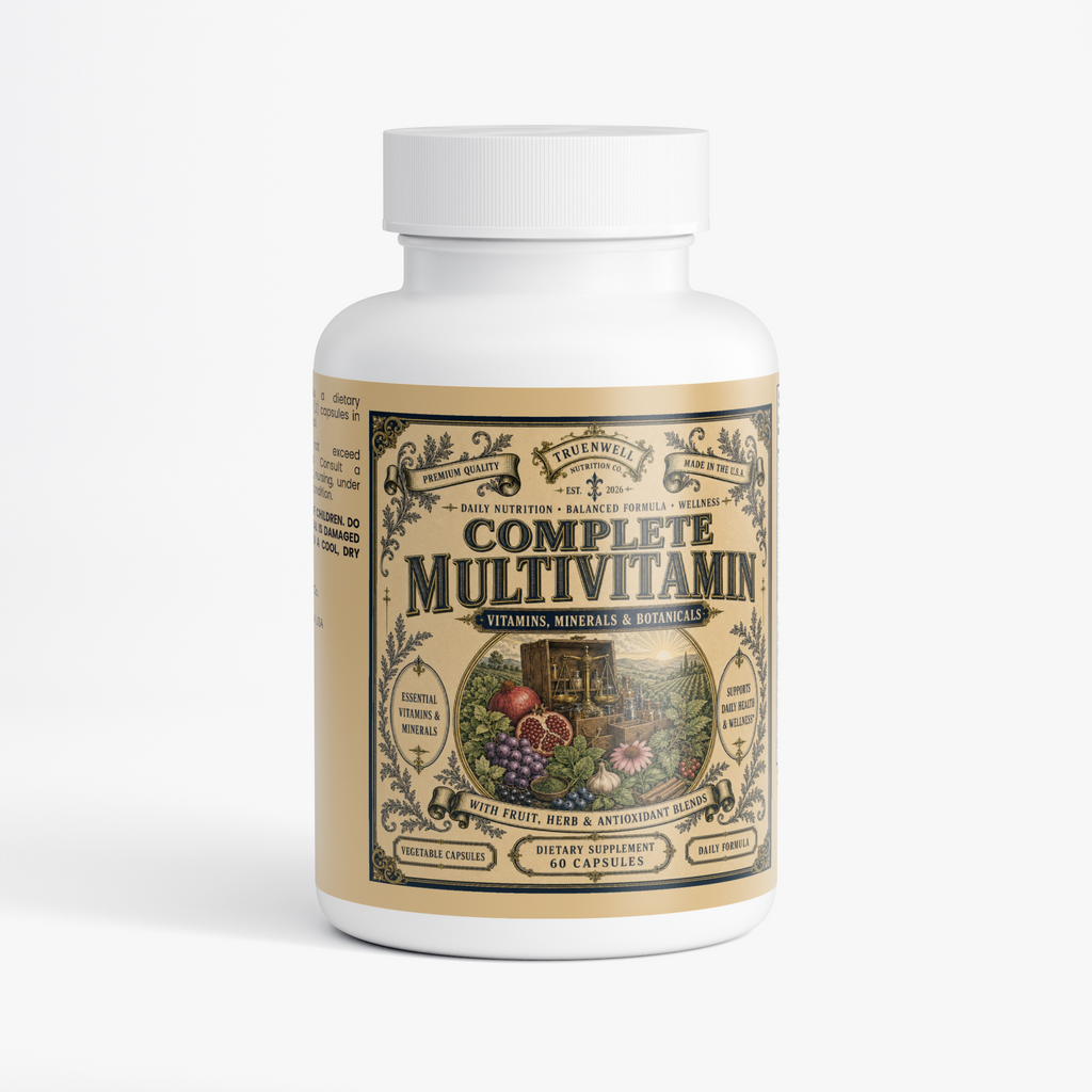TRUENWELL Complete Multivitamin supplement bottle – 60 capsules
