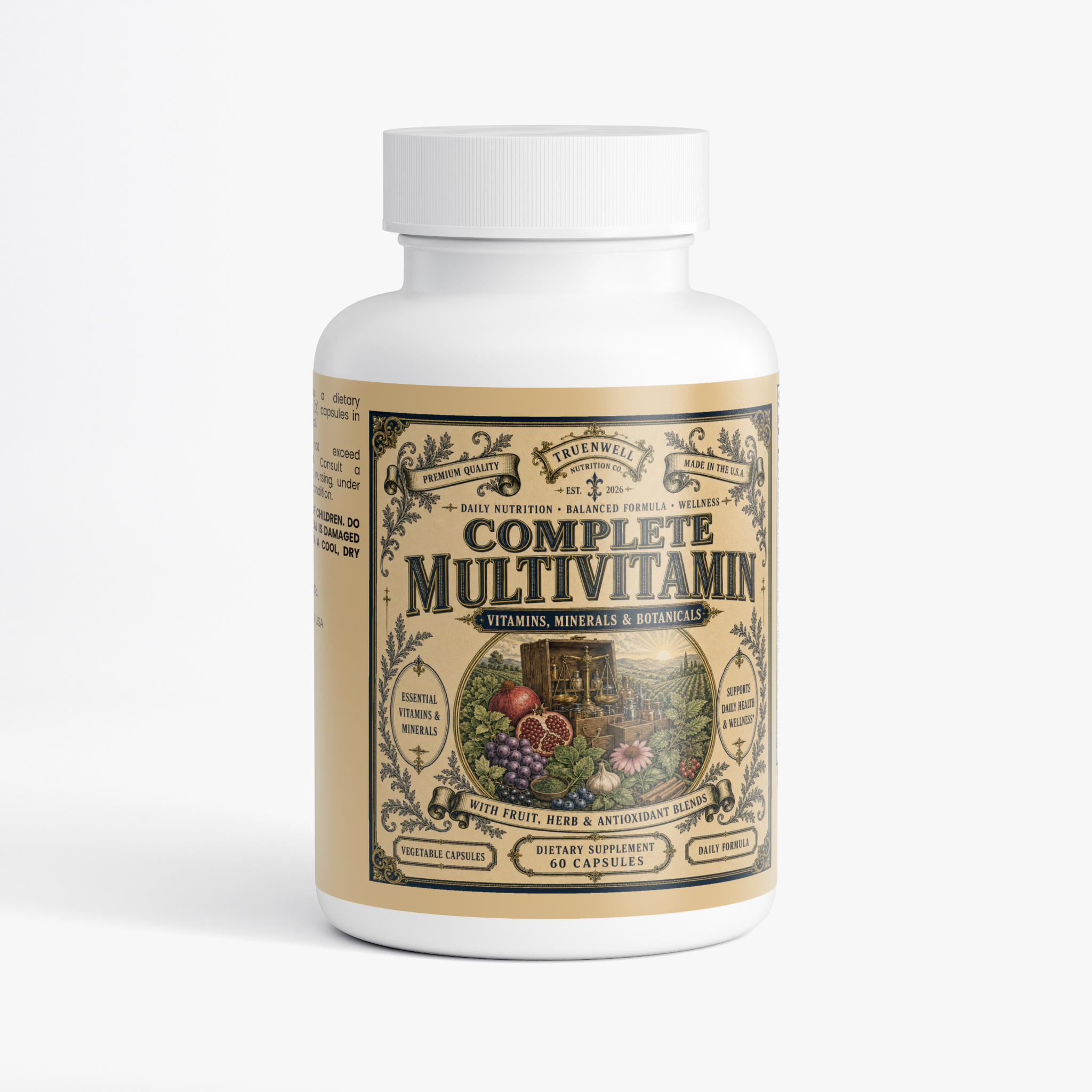 TRUENWELL Complete Multivitamin supplement bottle – 60 capsules
