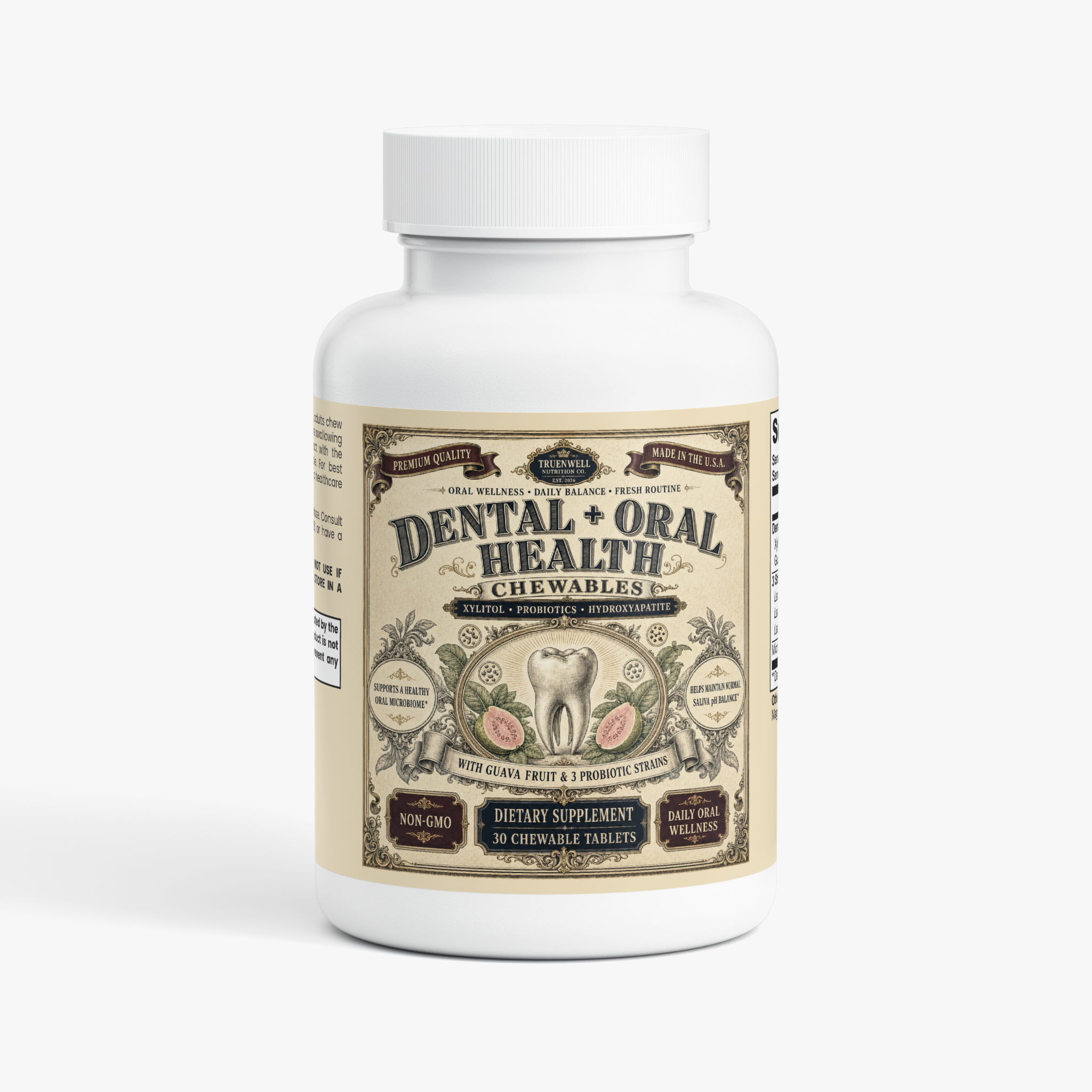 TRUENWELL Dental and Oral Health Chewables bottle
