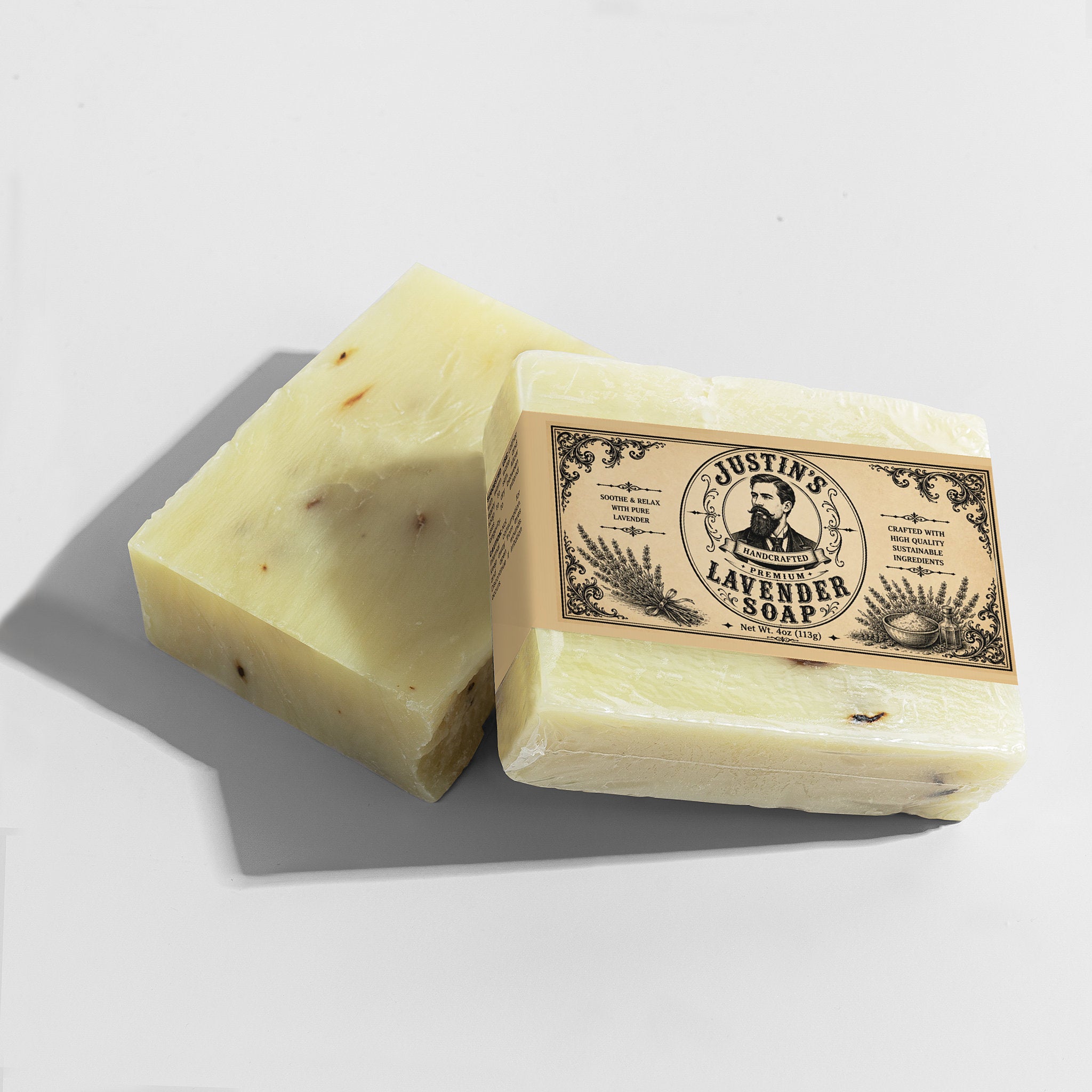 Natural handcrafted lavender soap bar for everyday face and body cleansing.