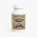 TRUENWELL Lion's Mane Mushroom brain and focus support supplement bottle with vintage label.
