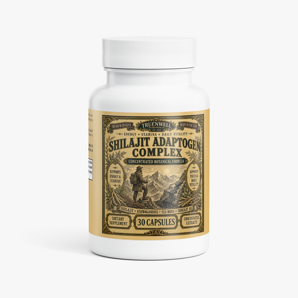 TRUENWELL Shilajit Adaptogen Complex with ashwagandha, sea moss and tongkat ali, 30 capsules
