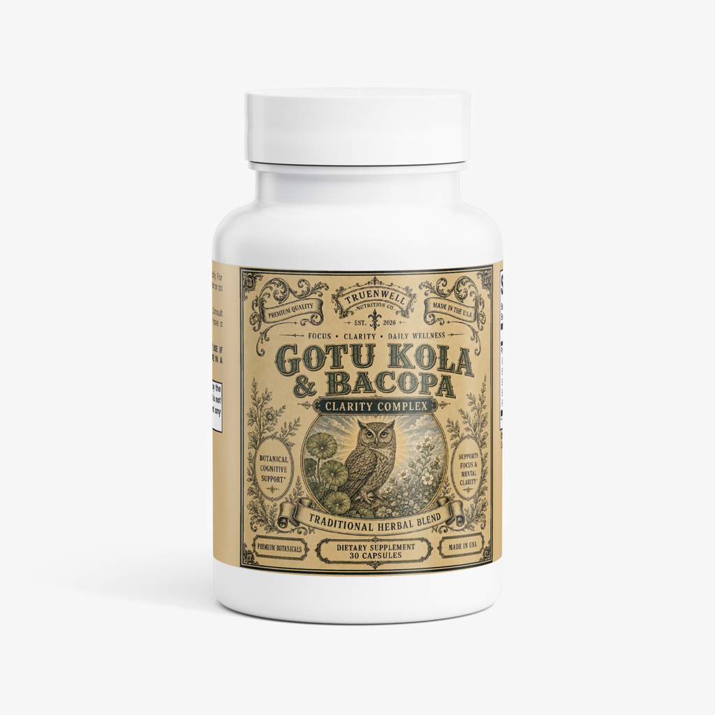 TRUENWELL Gotu Kola and Bacopa Clarity Complex cognitive support supplement, 30 capsules
